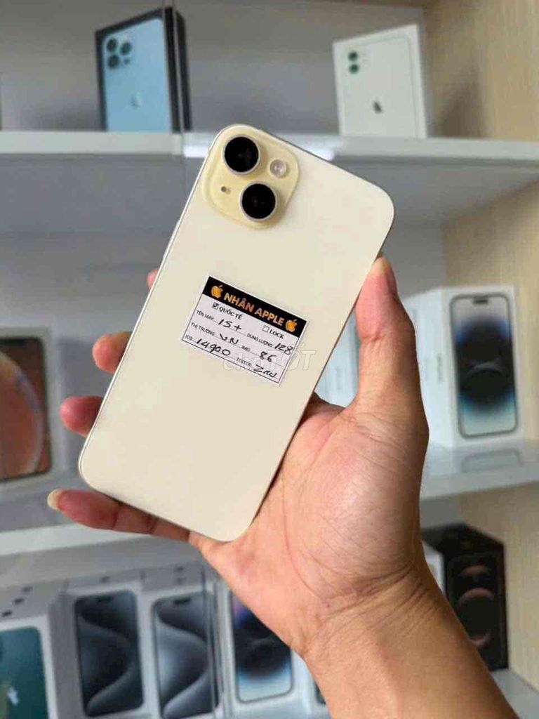IPHONE 15 PLUS 128gb VÀNG VN/a ZIN ÁP ĐẸP 98%. Mua bán Điện thoại tại Thành phố Cà Mau Cà Mau được đăng bởi NHAN APPLE hình 1