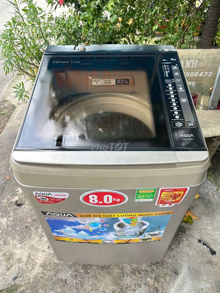 Máy giặc aqua 8kg máy zin giặc vắt bao êm freship