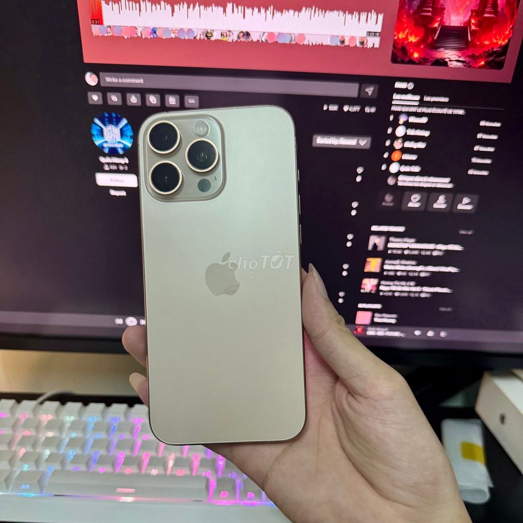 Apple iPhone 16 Pro Max 256GB Vàng 98%. Mua bán Điện thoại tại Quận 1 Tp Hồ Chí Minh được đăng bởi Hội Đồ Điện Tử hình 1