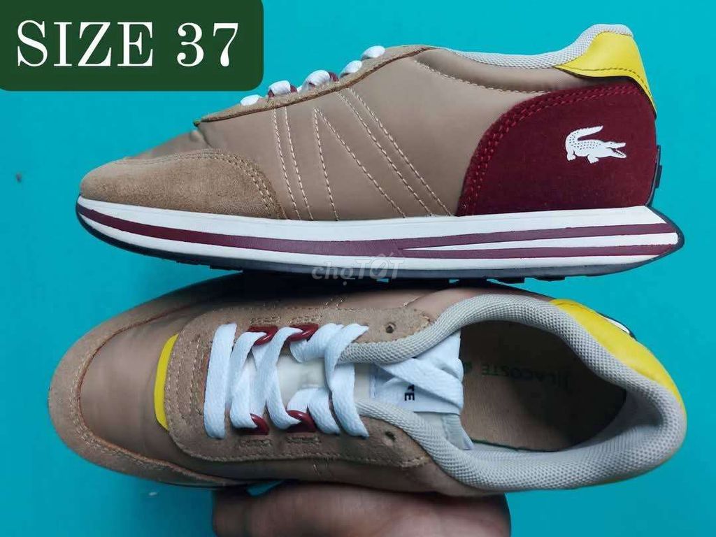 LACOSTE BẢN VẢI PHỐI D.A LỘN 2Hand.BAO REAL.SZ 37