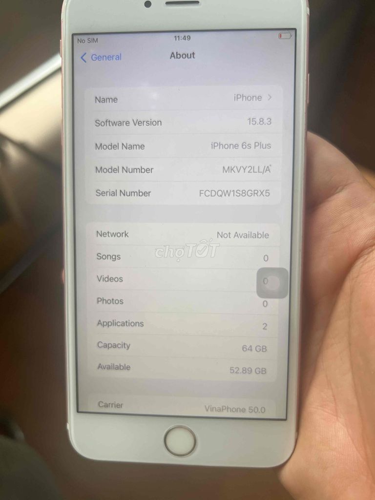 Apple iPhone 6s Plus 64GB Hồng Đã sử dụng. Mua bán Điện thoại tại Quận Bắc Từ Liêm Hà Nội được đăng bởi nguyễn quang anh hình 1