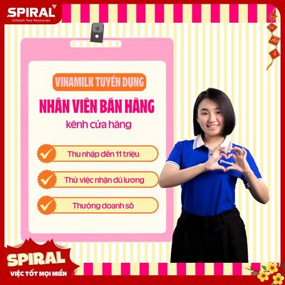 🥛 VINAMILK TUYỂN DỤNG NHÂN VIÊN BÁN HÀNG – KÊNH CH