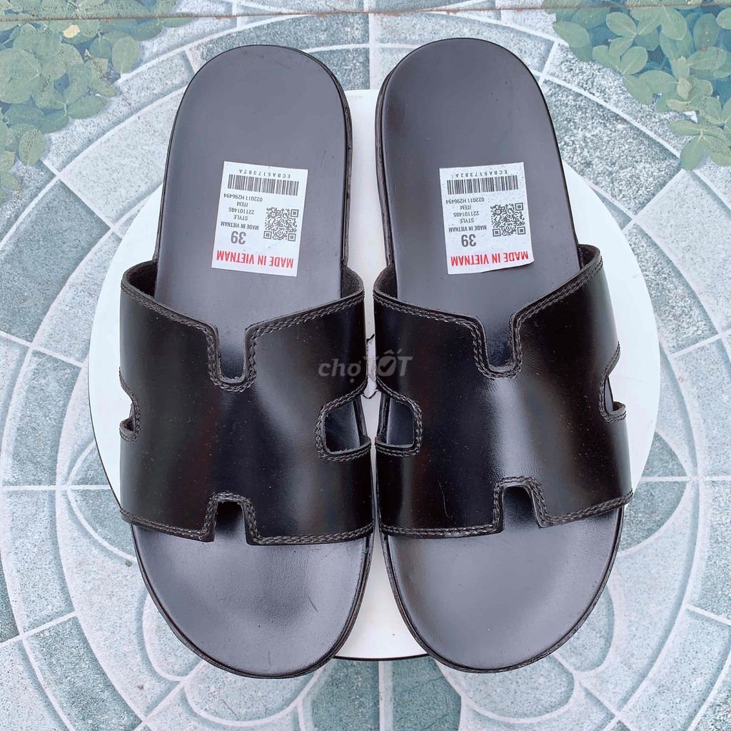 Dép da thật khâu viền size 39. Mua bán Giày dép tại Huyện Gia Lộc Hải Dương được đăng bởi Điện máy nhật úc hình 1