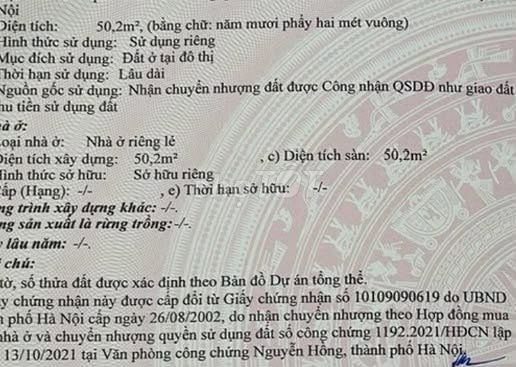 Nhà Tôn Đức Thắng 54m2, 4 tầng, 7.7 tỷ