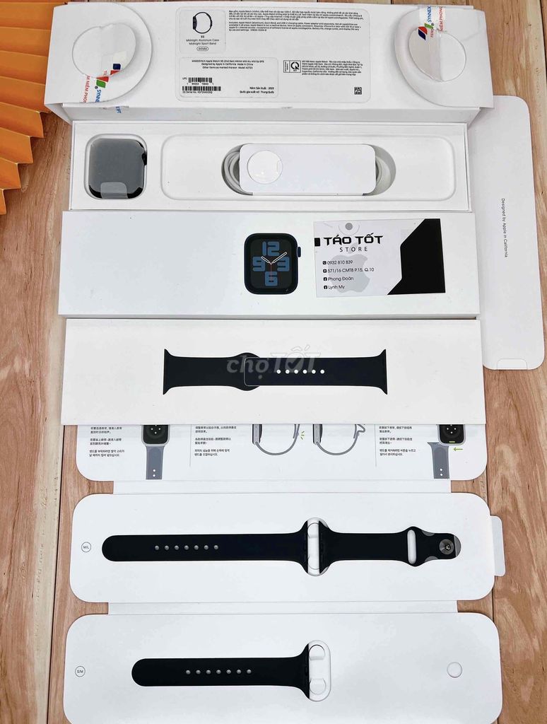 apple wacth SE 2022 44mm midnight đen fulbox vna