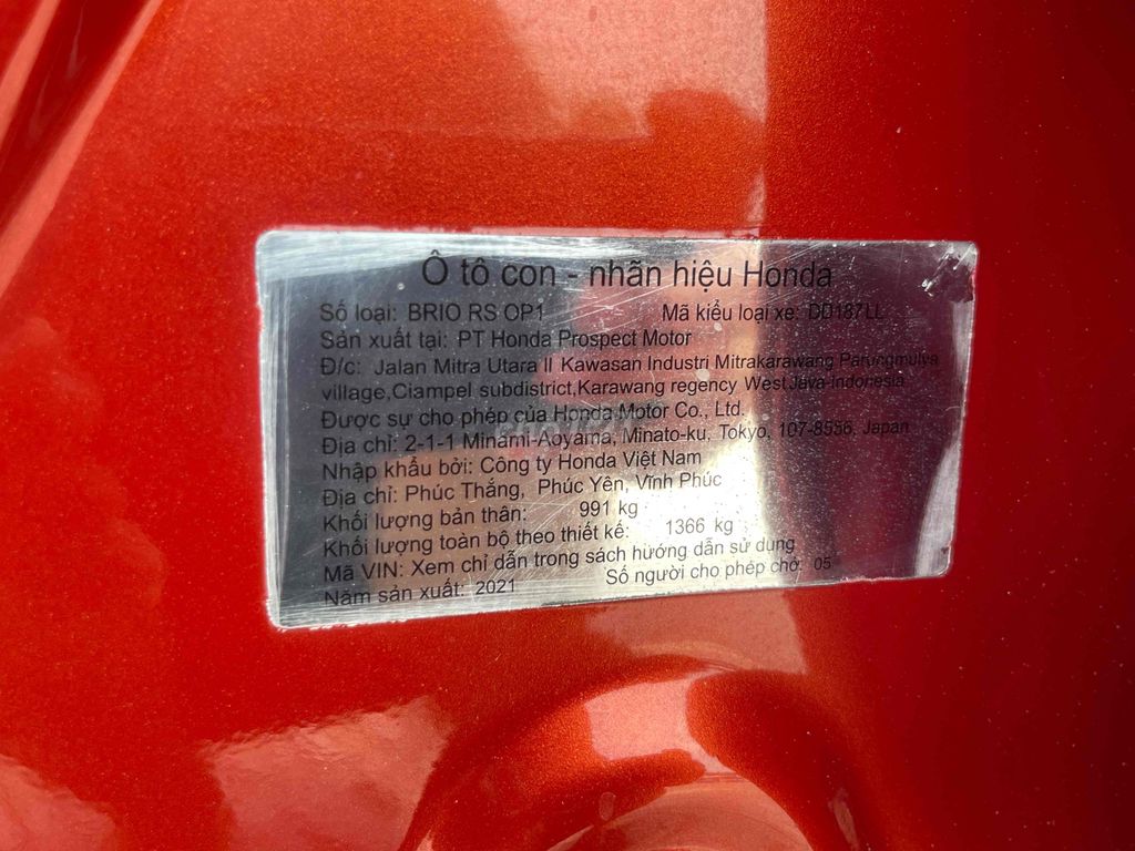 Honda Brio 2021 RS  odo 46000 km zin. Mua bán Ô tô tại Quận Hoàng Mai Hà Nội được đăng bởi tran duc khien hình 18