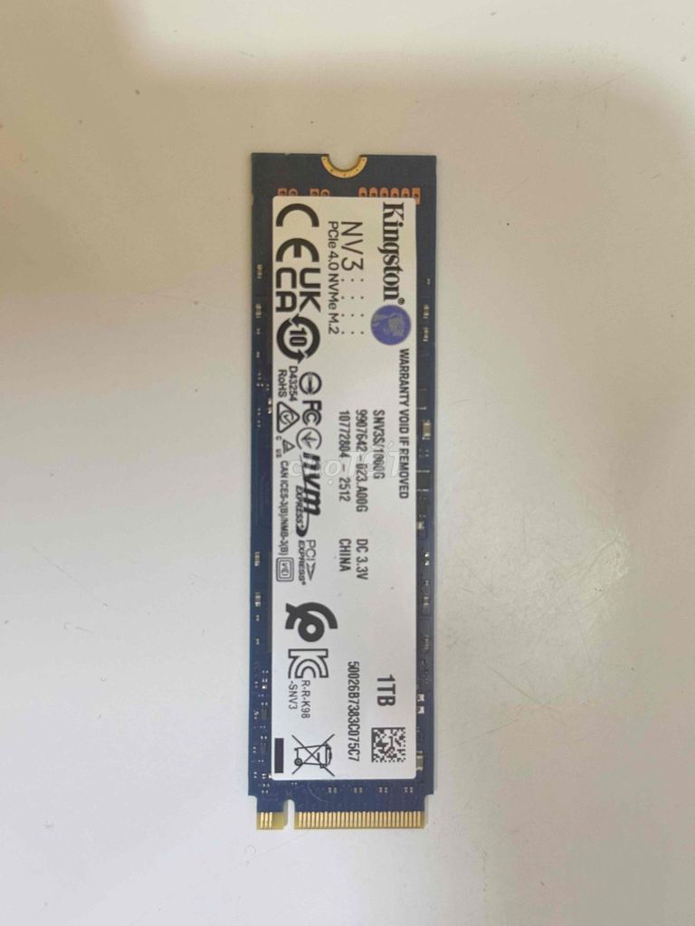 Ổ cứng SSD Kingston NV3 1TB. Mua bán Linh kiện (RAM, Card...) tại Quận 7 Tp Hồ Chí Minh được đăng bởi Minh hình 1