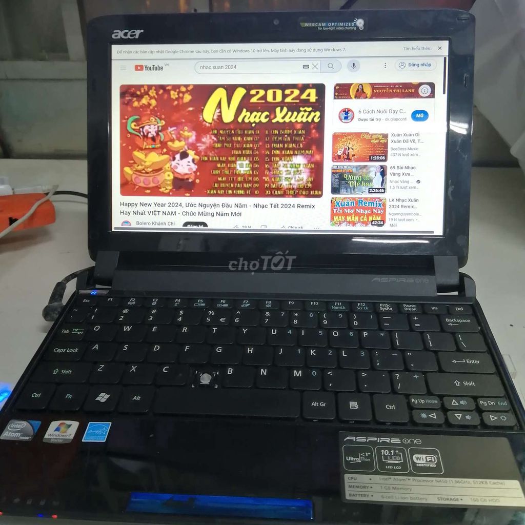 Laptop Acer n450 ram2gb/128gb 10.1in