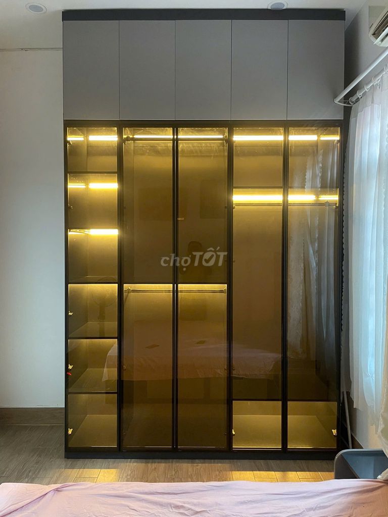 Tủ quần áo nhựa cánh nhôm kính cao cấp. Mua bán Tủ, kệ gia đình tại Huyện Hóc Môn Tp Hồ Chí Minh được đăng bởi Nguyên tủ bếp nhựa ECOPLAST hình 1
