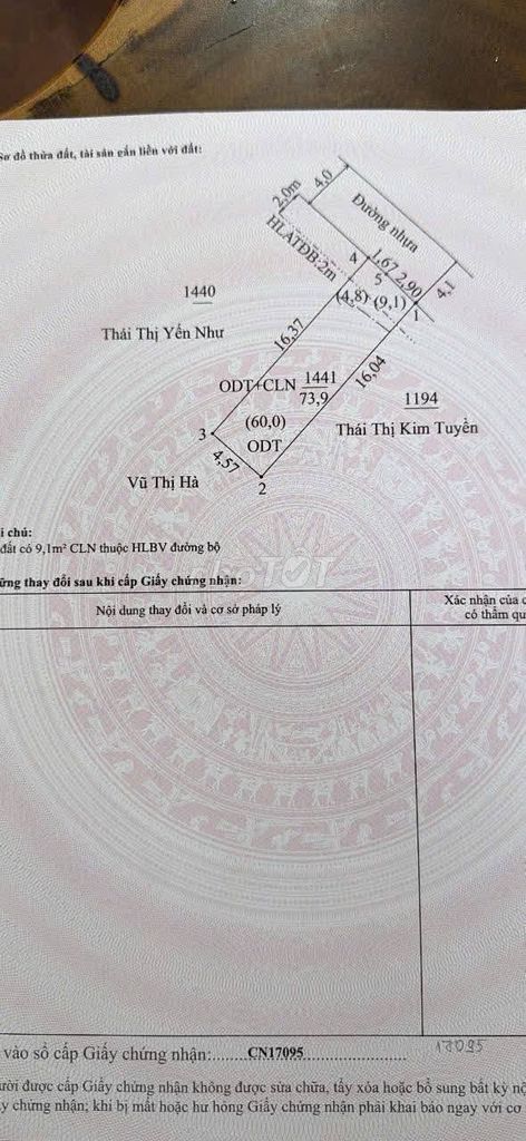 Bán nhà Phường Phú Hòa, Thủ Dầu Một, 73.9m2, 3.89 tỷ