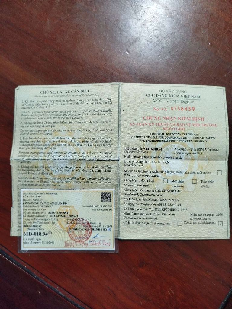 Chevrolet Spark Van 2014 Đỏ. Mua bán Ô tô tại Huyện Hóc Môn Tp Hồ Chí Minh được đăng bởi tung vu xuan hình 8