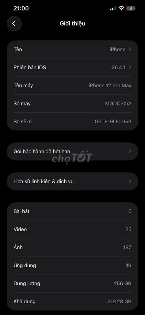 Apple iPhone 12 Pro Max 256GB Vàng. Mua bán Điện thoại tại Huyện Hòa Vang Đà Nẵng được đăng bởi Ba Đà Thành hình 1