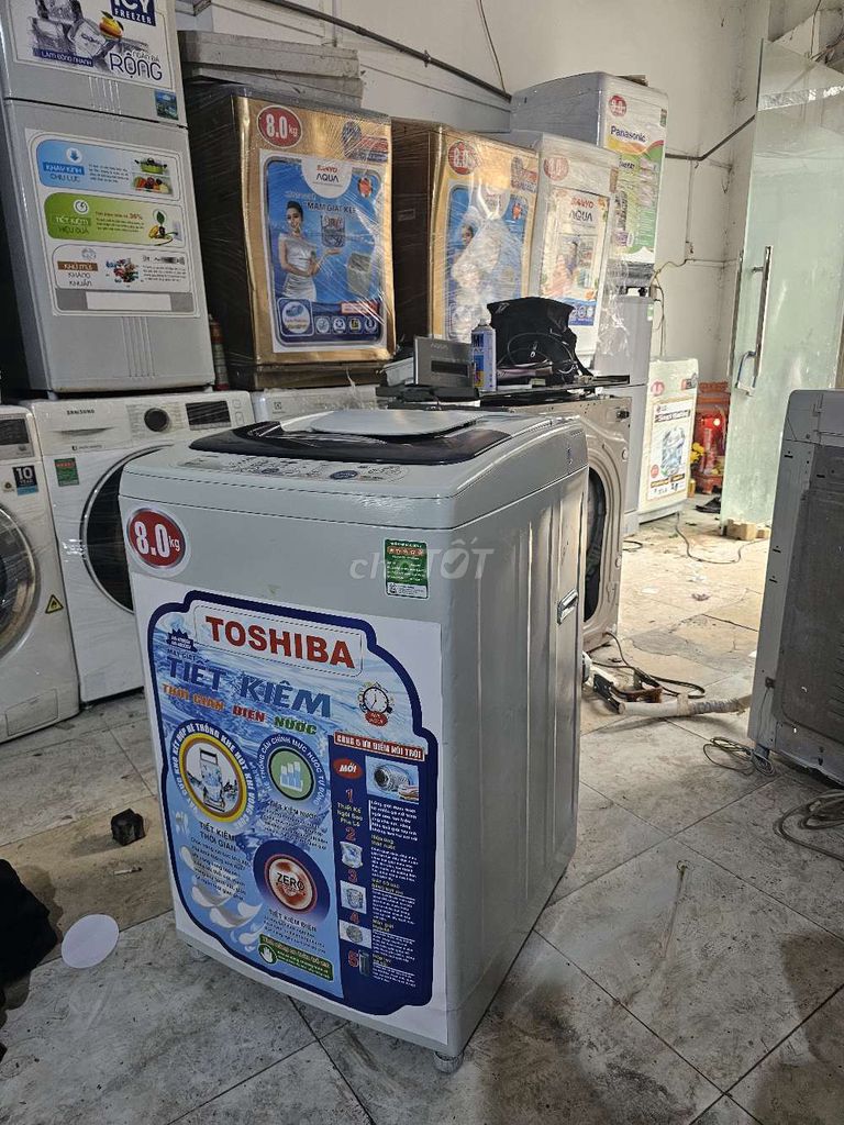 Máy giặt Toshiba 8.0kg Trắng ,giặt vắt êm. Mua bán Máy giặt tại Quận Thanh Xuân Hà Nội được đăng bởi Máy Giặt Tủ Lạnh Hà Nội hình 1