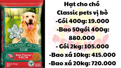 Thức ăn cho chó bao xá 20kg