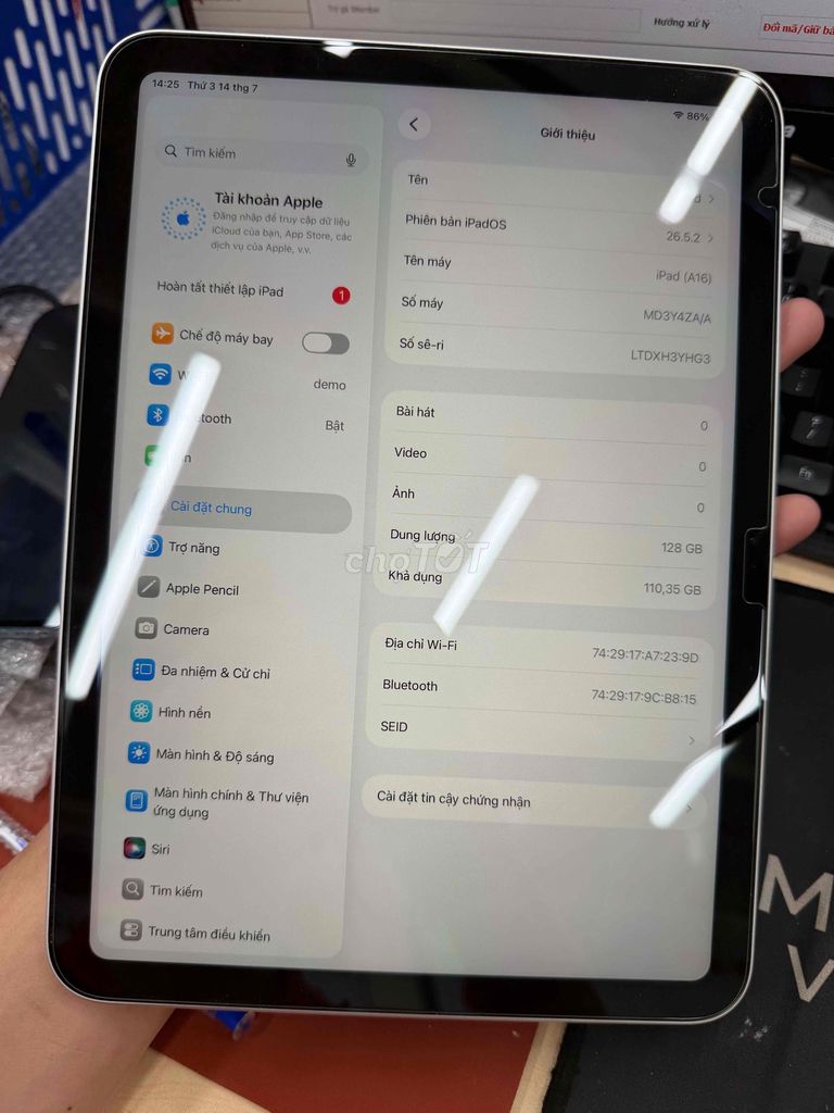 Apple iPad 11 A16 Bạc 128GB WiFi. Mua bán Máy tính bảng tại Thành phố Biên Hòa Đồng Nai được đăng bởi Hoai Thanh hình 1