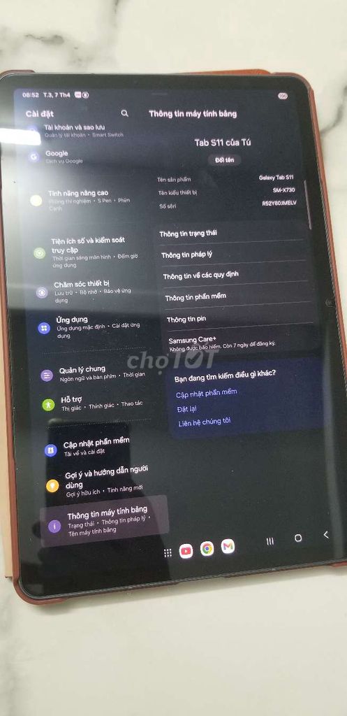 Samsung Galaxy Tab S11 11.0 inch 12GB/128GB. Mua bán Máy tính bảng tại Quận Bình Tân Tp Hồ Chí Minh được đăng bởi sáu hình 1