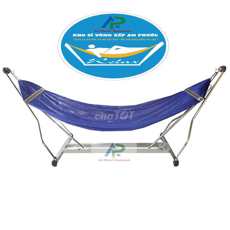 Khung vuông INOX cánh uốn cong bền chắc + Lưới 1. Mua bán Giường, chăn ga gối nệm tại Quận Bình Tân Tp Hồ Chí Minh được đăng bởi Kho sỉ Võng xếp An Phước  hình 1