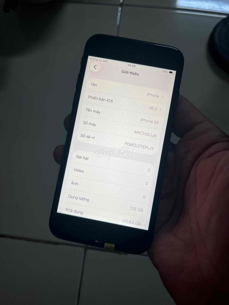 Apple iPhone SE 2 128GB Đen Đã sử dụng. Mua bán Điện thoại tại Huyện Hóc Môn Tp Hồ Chí Minh được đăng bởi Tuấn Đồ Dõm hình 1