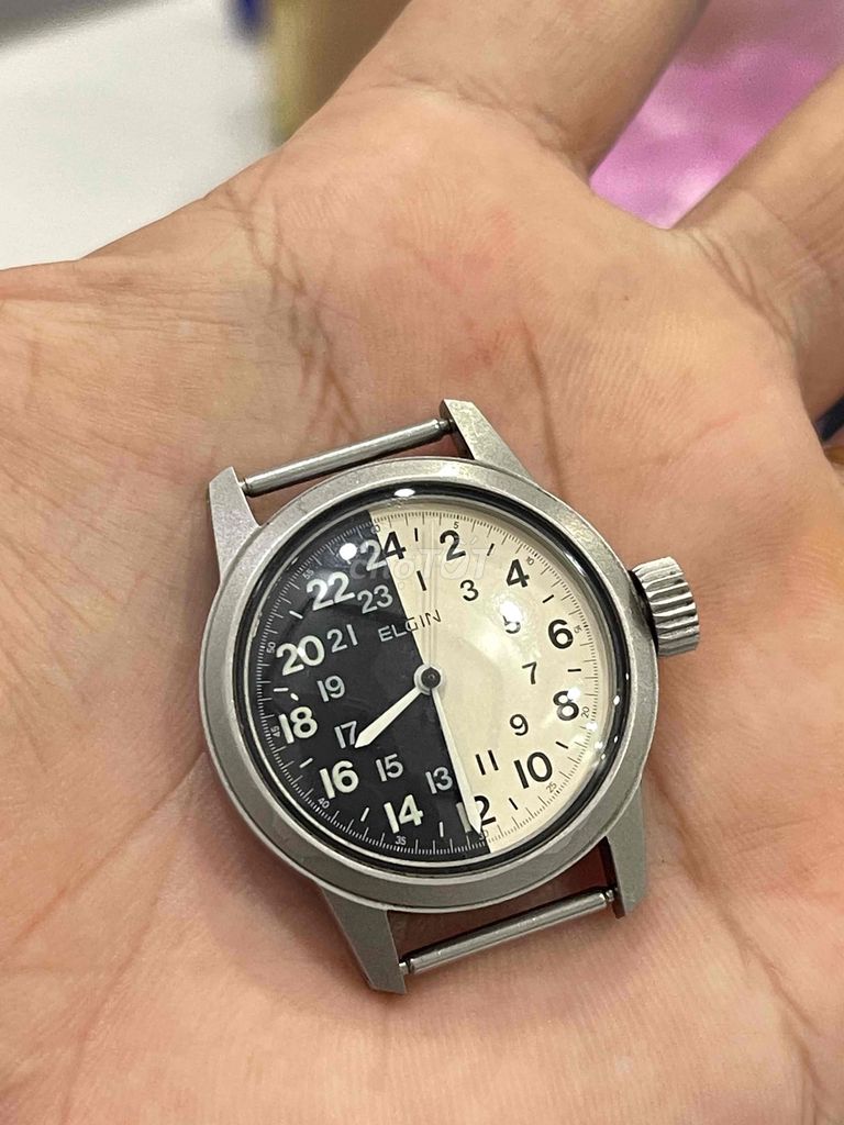 Đồng hồ Elgin Kim loại Da Đen Trắng. Mua bán Đồng hồ tại Thành phố Long Xuyên An Giang được đăng bởi NGUYEN MINH TIEN hình 1