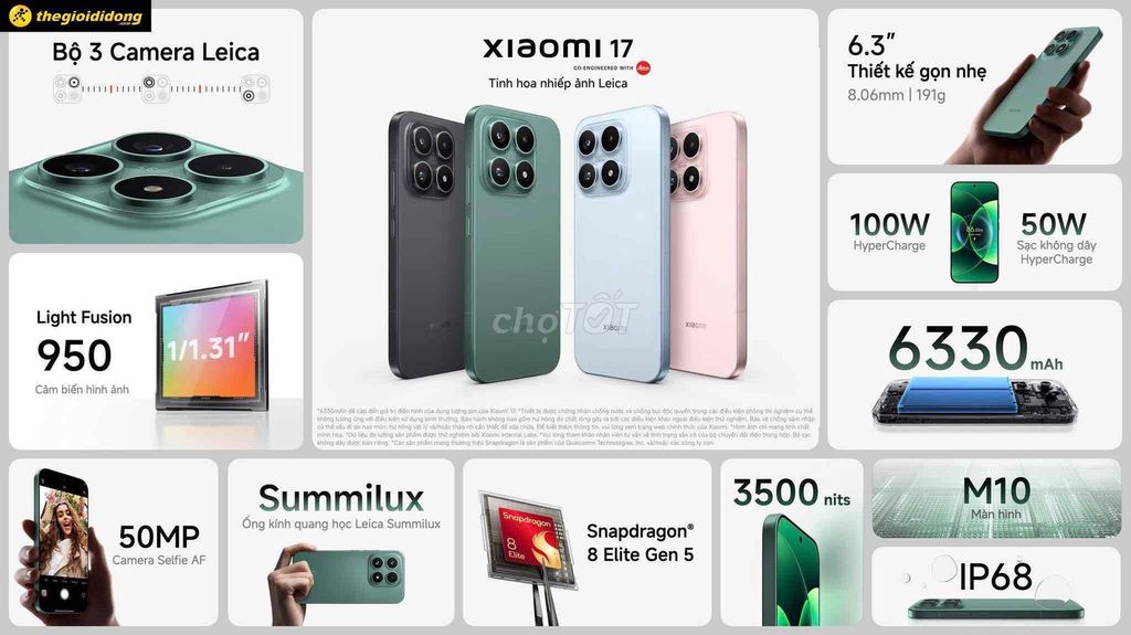 Xiaomi 17 12+256GB. Mua bán Điện thoại tại Thành phố Bảo Lộc Lâm Đồng được đăng bởi Lại Minh Hoàng hình 1