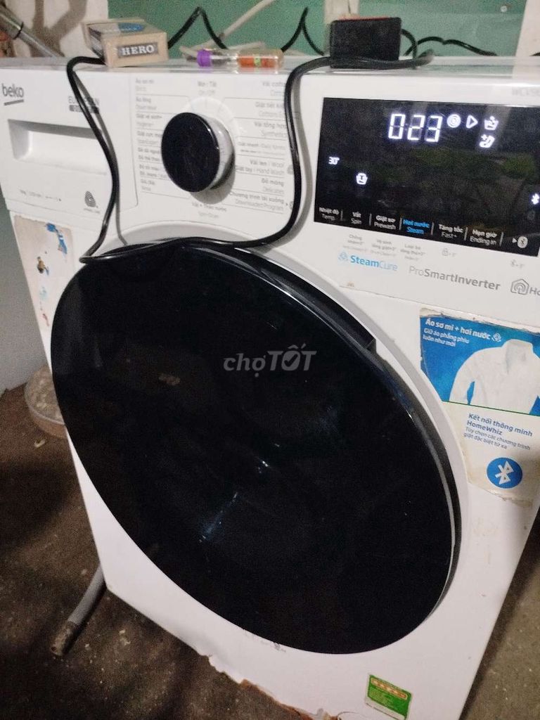 Xác máy beko 9kg lồng ngang