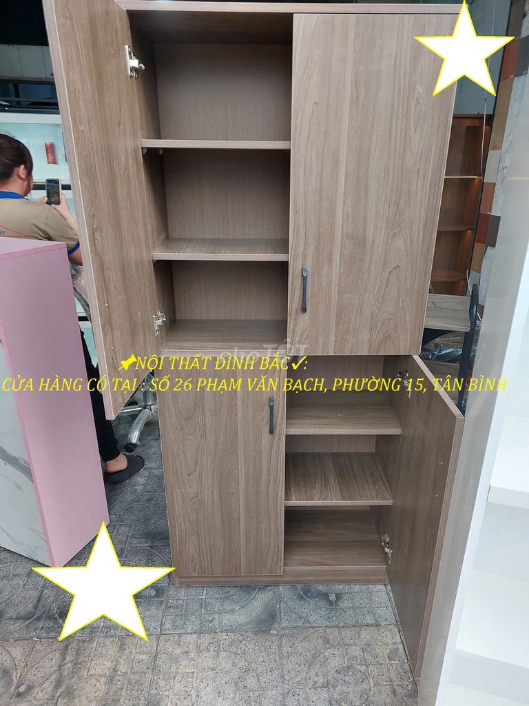 TỦ KỆ SÁCH & TỦ KỆ ĐỰNG ĐỒ DÙNG GIA ĐÌNH GỖ MDF