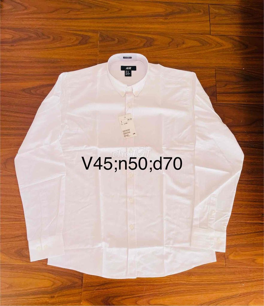 Áo sơ mi nam H&M Cotton Trắng size 40. Mua bán Quần áo tại Quận Bình Thạnh Tp Hồ Chí Minh được đăng bởi Hung Tran hình 1