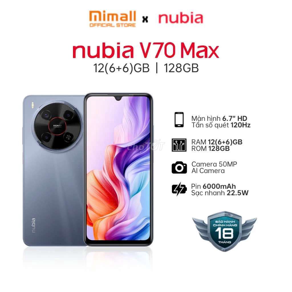 Nubia V70 Max 128GB Xám. Mua bán Điện thoại tại Quận Nam Từ Liêm Hà Nội được đăng bởi Đình Đình hình 1