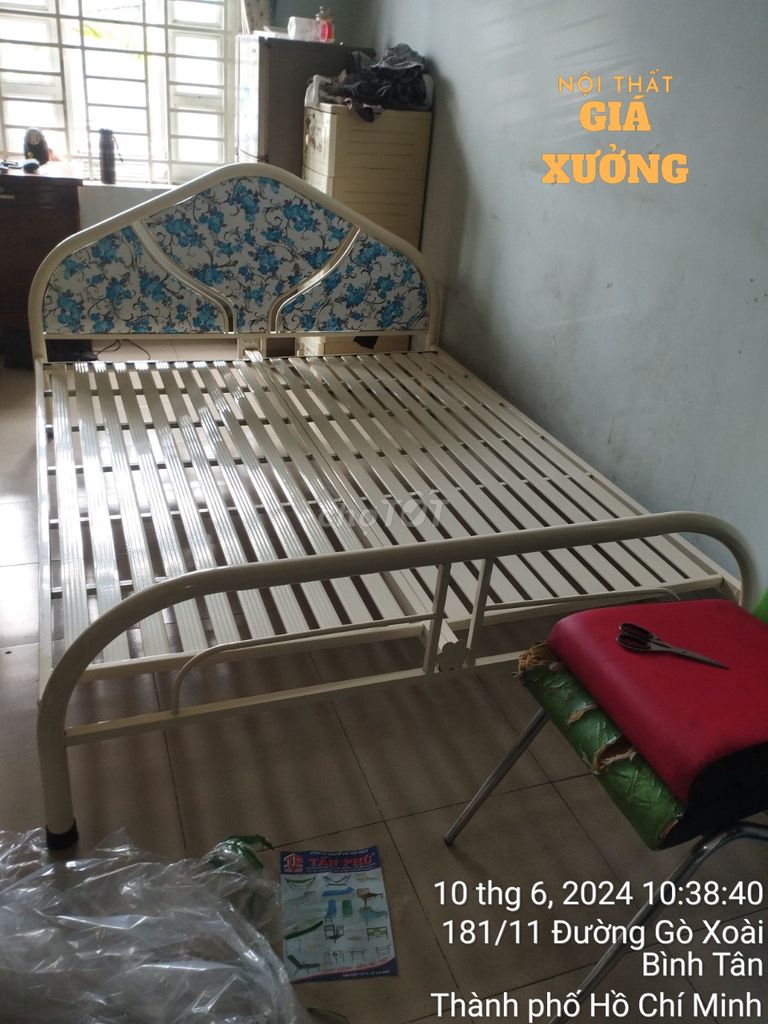 Giường ngủ sắt giá rẻ ---- hàng giao nhanh ạ ---. Mua bán Giường, chăn ga gối nệm tại Quận 3 Tp Hồ Chí Minh được đăng bởi Nội thất giá xưởng TL hình 1