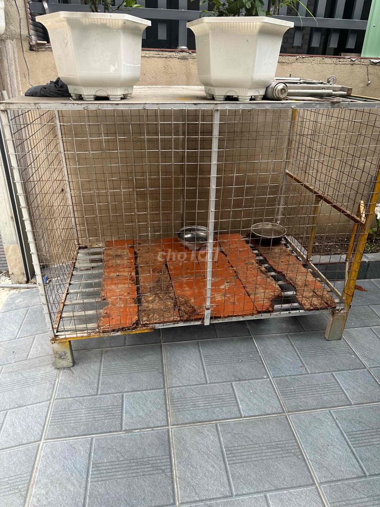 Chuồng chó Kim loại Xám Vàng. Mua bán Phụ kiện, Thức ăn, Dịch vụ tại Huyện Trảng Bom Đồng Nai được đăng bởi âm thanh đăng khôi  hình 1