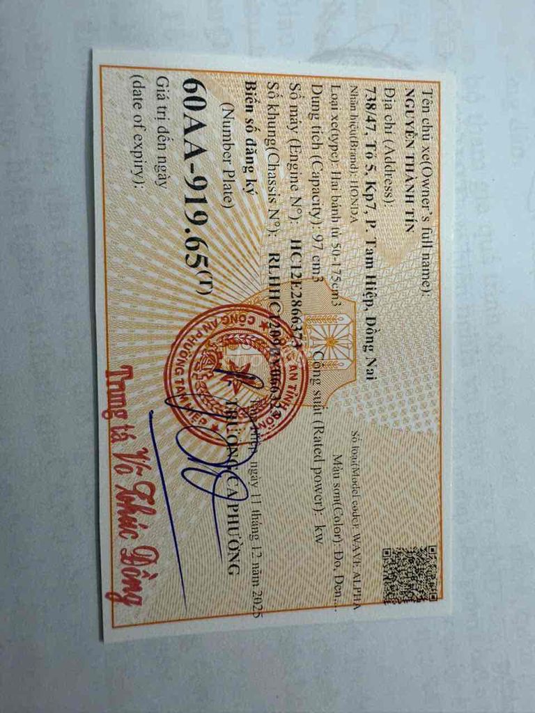 Honda Wave Alpha 2011 Hộ Trợ Góp. Mua bán Xe máy tại Thành phố Biên Hòa Đồng Nai được đăng bởi Thành Tín hình 7