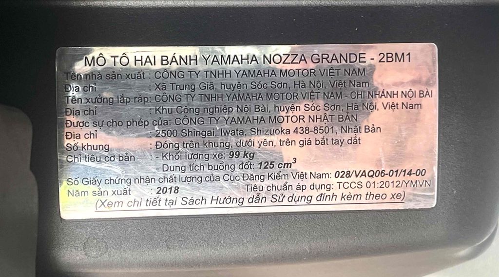 Yamaha Grande 2018. Mua bán Xe máy tại Thành phố Vũng Tàu Bà Rịa - Vũng Tàu được đăng bởi Cao Trí hình 16