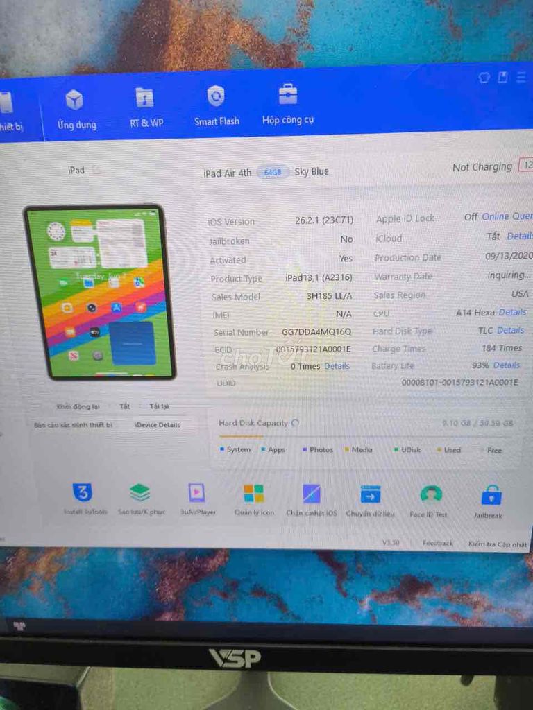 Apple iPad Air 4 Wifi 64GB Xám A14 Bionic. Mua bán Máy tính bảng tại Quận 1 Tp Hồ Chí Minh được đăng bởi Guvhv Ghvovo hình 1