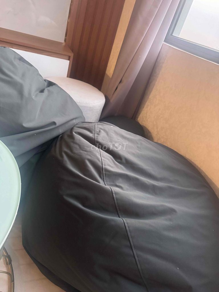 Ghế lười hạt xốp xám đậm. Mua bán Bàn ghế tại Thành phố Thủ Đức Tp Hồ Chí Minh được đăng bởi Hey hình 1
