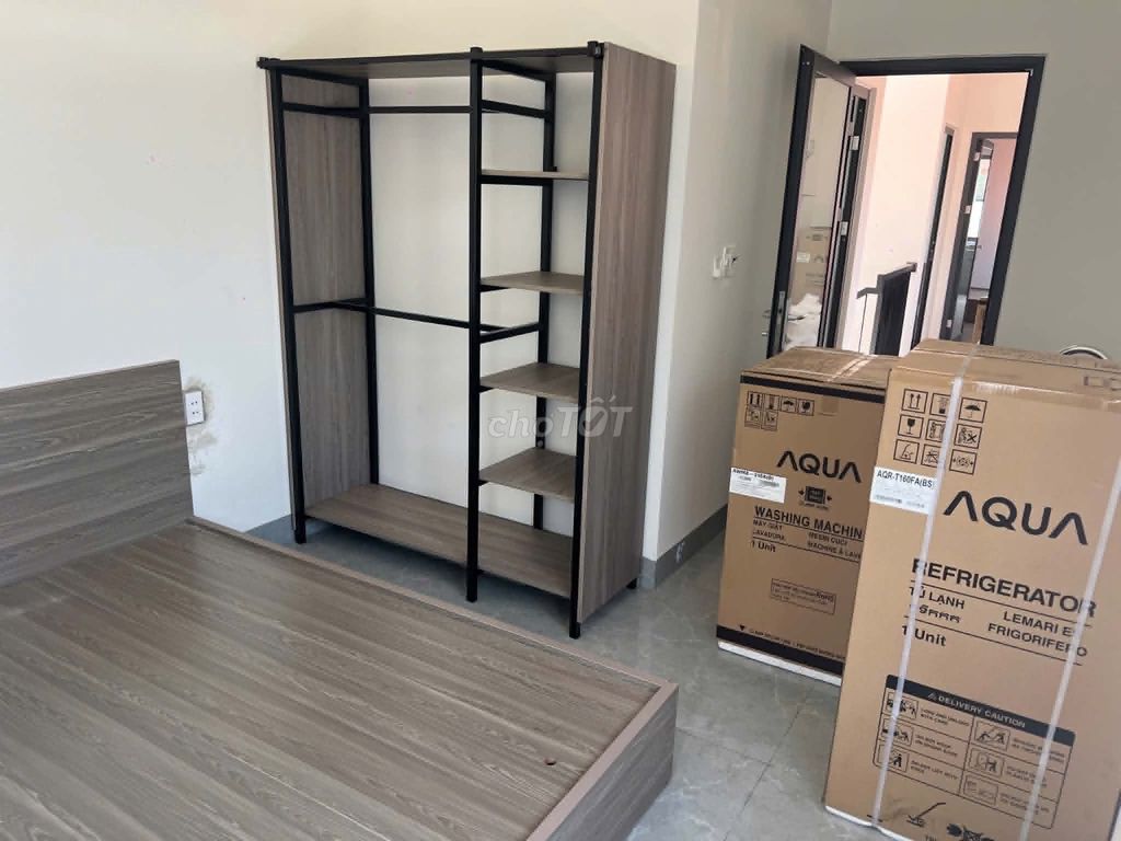 Căn hộ mới xây, khu fpt full nội thất