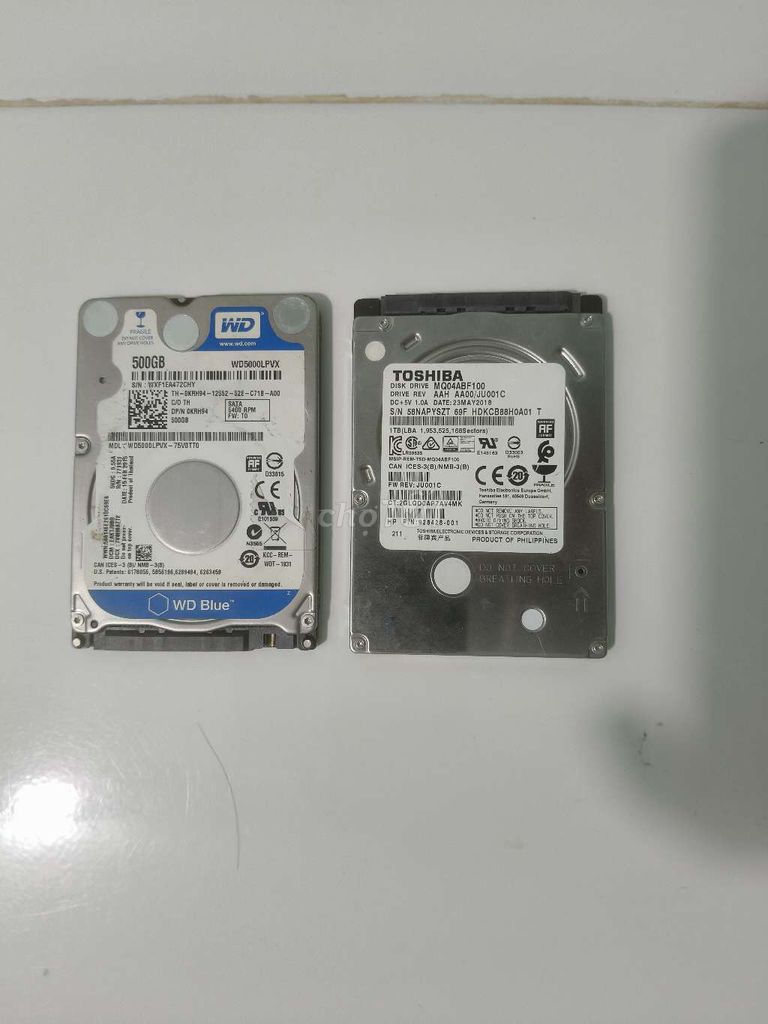 Ổ cứng HDD WD 500GB(250k),HDD toshiba 1TB(500k). Mua bán Linh kiện (RAM, Card...) tại Thành phố Trà Vinh Trà Vinh được đăng bởi Vinh Hiển Trần hình 1