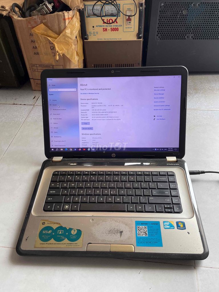 láp tốp HP i3 cpu M370 sài ok như hình