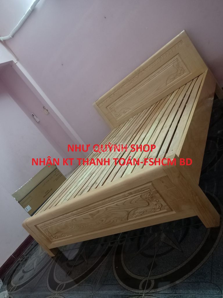 Giường gỗ sồi 1m2->1m8x2m Lắp ráp FSHCM Gía Xưởng