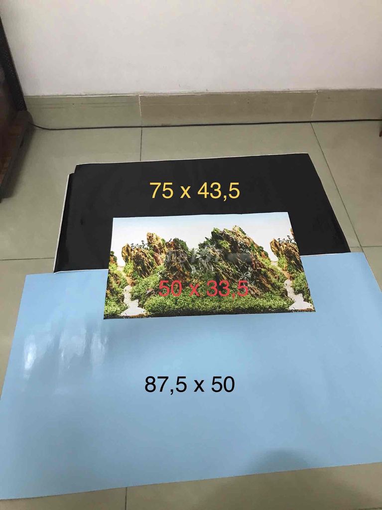 decal dán hồ cá 3 tấm như hình giá 40k