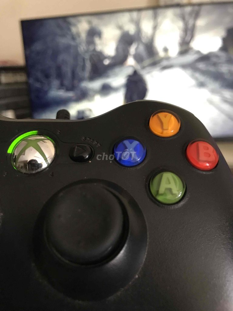 Tay cầm chơi game Xbox 360 có dây, hỗ trợ rung