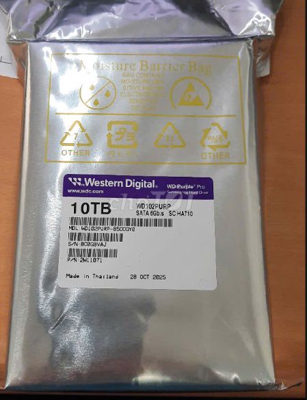 Ổ cứng HDD 10TB  WD102PURP Mới 100% BH T9-2028. Mua bán Linh kiện (RAM, Card...) tại Quận Cầu Giấy Hà Nội được đăng bởi Anh Nguyen hình 1