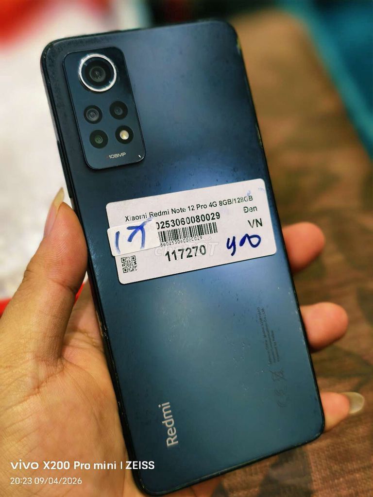 Xiaomi Redmi Note 12 Pro 8GB/128GB Đen. Mua bán Điện thoại tại Quận Tân Bình Tp Hồ Chí Minh được đăng bởi Táo Bán Lổ hình 1