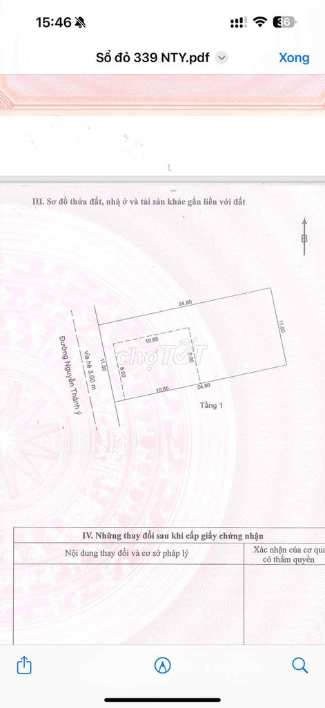 22m mặt tiền Nguyễn Thành Ý, cách sông 70m