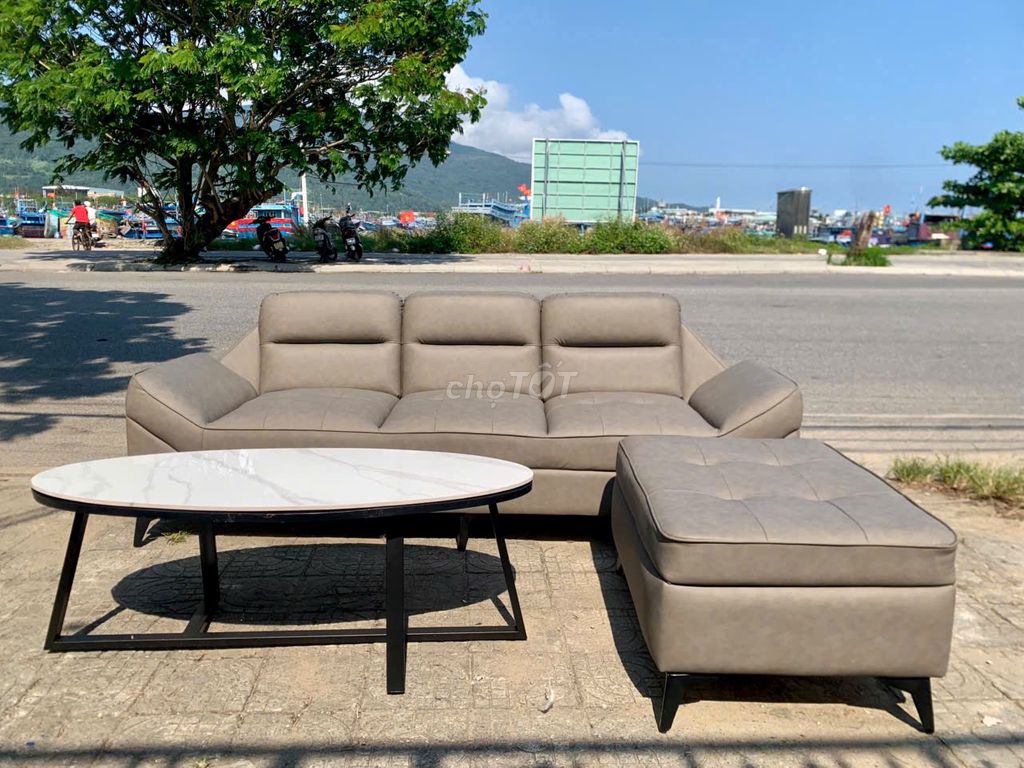Bộ sofa da trong gia đình. Mua bán Bàn ghế tại Quận Sơn Trà Đà Nẵng được đăng bởi ĐỒ CŨ ĐÀ NẴNG  hình 1