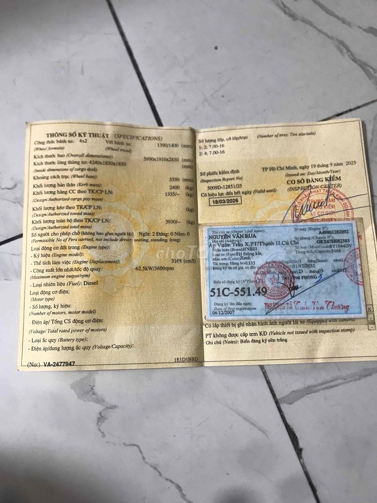 Vinaxuki 56tr thương lượng. Mua bán Xe tải, xe ben tại Quận 12 Tp Hồ Chí Minh được đăng bởi Nguyễn Văn Tùng hình 5