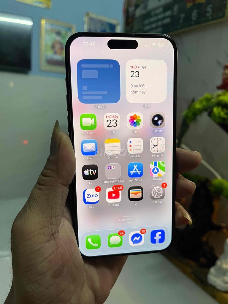 iPhone 15 Pro Max 256GB Đen. Mua bán Điện thoại tại Thành phố Thuận An Bình Dương được đăng bởi  Phan Trung hình 1