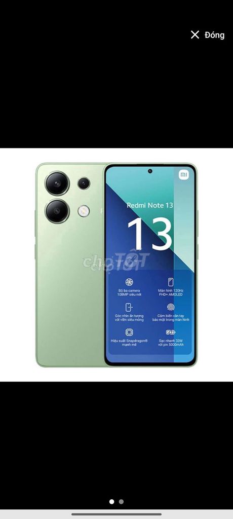 Xiaomi Redmi Note 13 Xanh lá. Mua bán Điện thoại tại Quận Ba Đình Hà Nội được đăng bởi cr7 ronaldo hình 1
