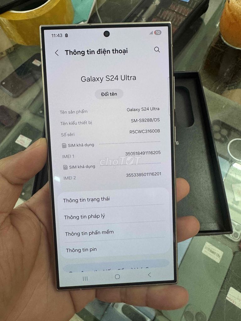 Samsung Galaxy S24 Ultra 256GB VN fullbox. Mua bán Điện thoại tại Quận Đống Đa Hà Nội được đăng bởi Lê Khuyến hình 1