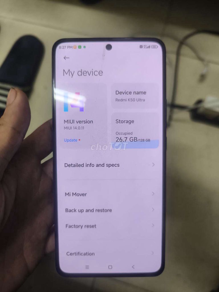Xiaomi Redmi K50 Ultra 8GB/128GB Đen. Mua bán Điện thoại tại Quận Bắc Từ Liêm Hà Nội được đăng bởi Trần hiệp hình 1