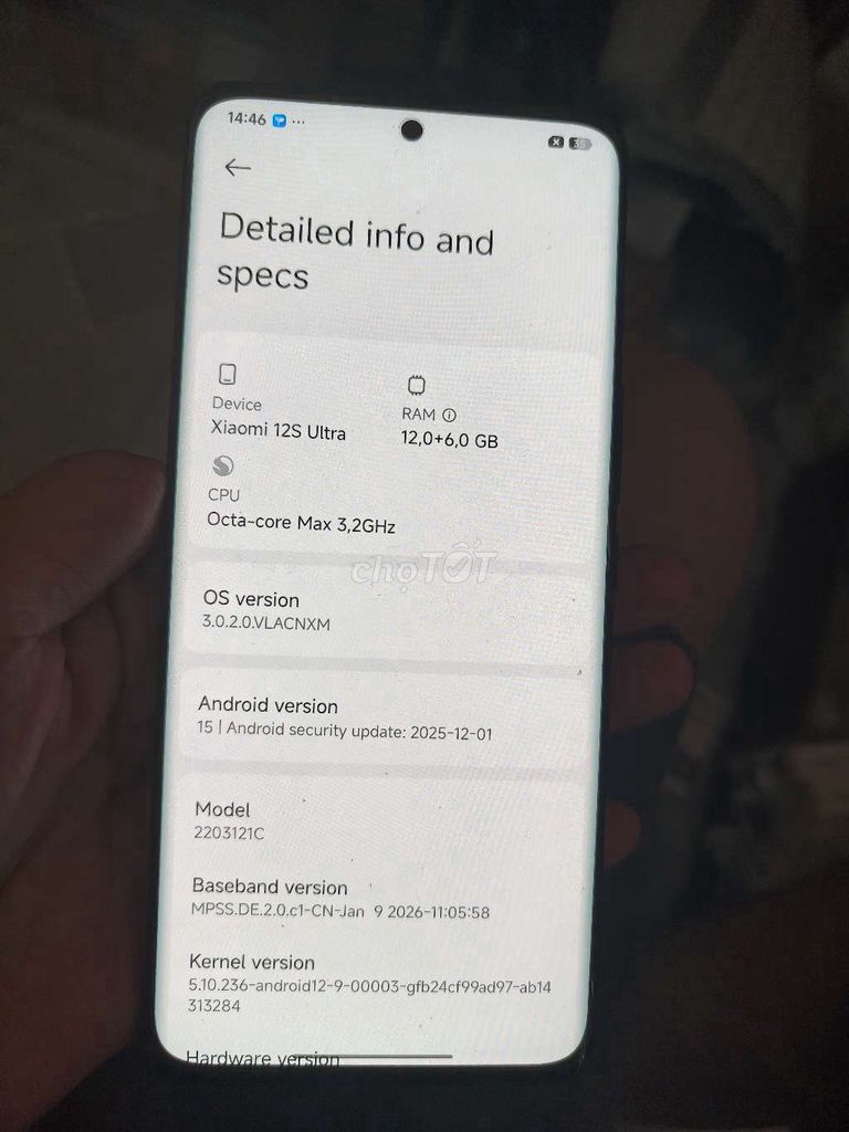Xiaomi 12S Ultra 12-512GB chụp hình ngon. Mua bán Điện thoại tại Thành phố Bến Tre Bến Tre được đăng bởi Từ Tuấn Bến Tre hình 1